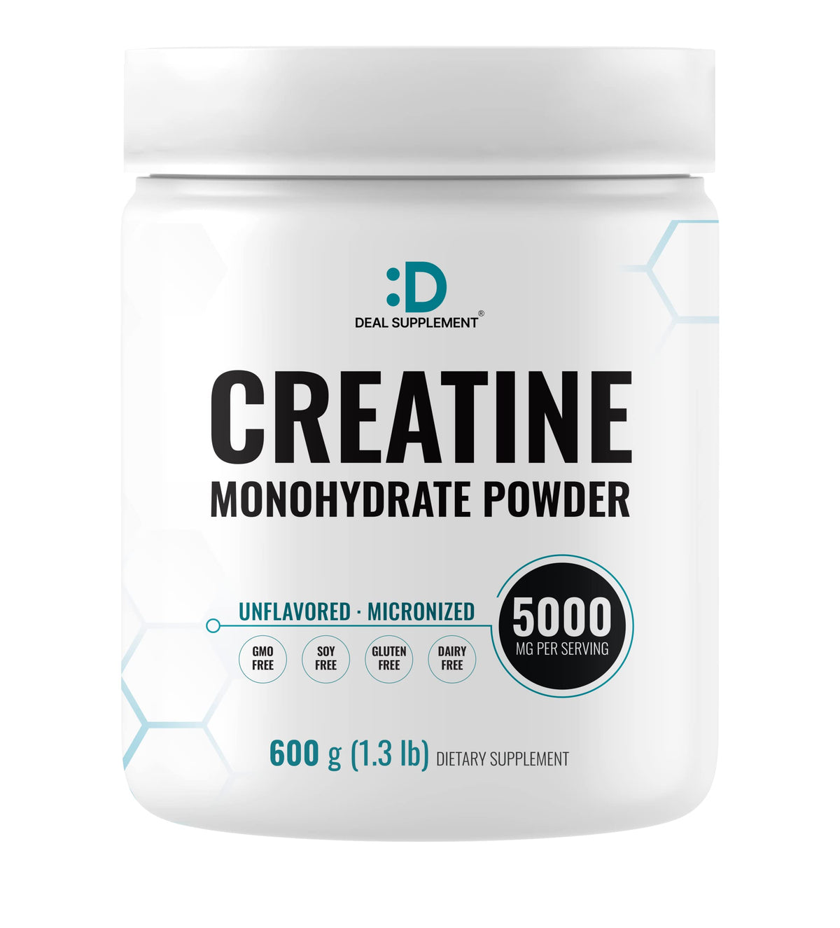 Instant Creatine Monohydrate Powder 120 servings jar front view