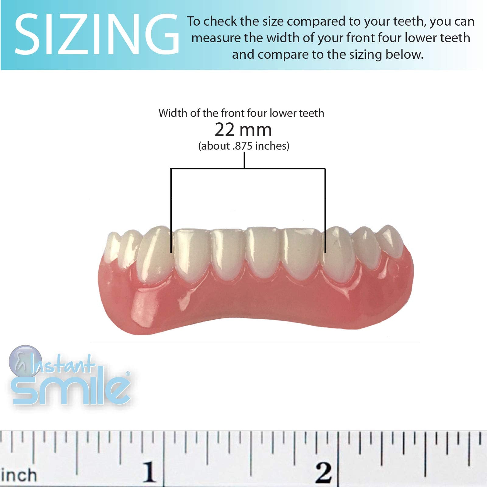 DIY at-home fitting of Instant Smile lower veneer
