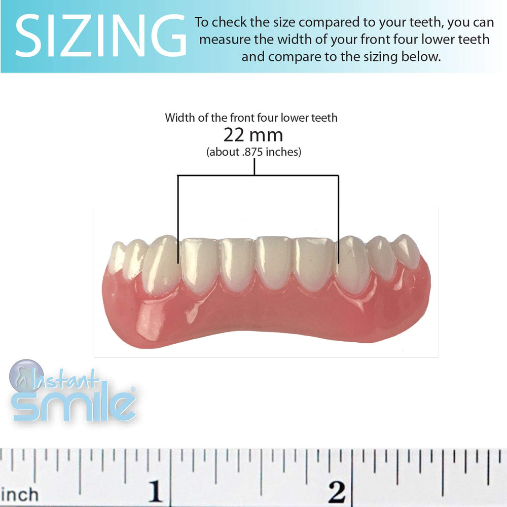 DIY at-home fitting of Instant Smile lower veneer