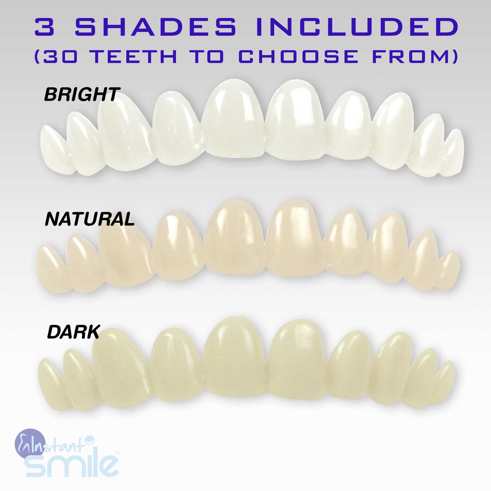 Close-up of customizable teeth pieces included in the kit