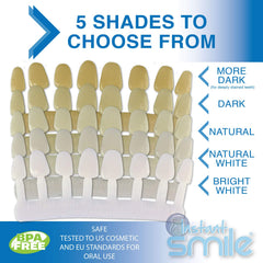 Assorted tooth shapes and sizes included in Instant Smile Pro-Series