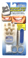 Nine realistic temporary teeth molded in the kit