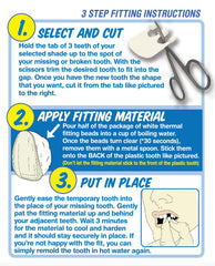Kit contents include 30 individual teeth and fitting materials