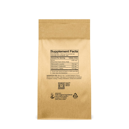 Instantized BCAA powder, unflavored, 1 lb