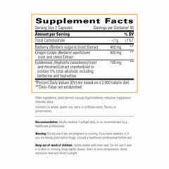 Label view of Integrative Therapeutics Berberine Complex