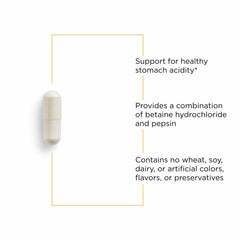 Integrative Therapeutics Betaine HCl pepsin illustration signals protein digestion support