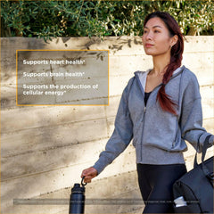 Daily routine scene with Integrative Therapeutics CoQ10 softgels.