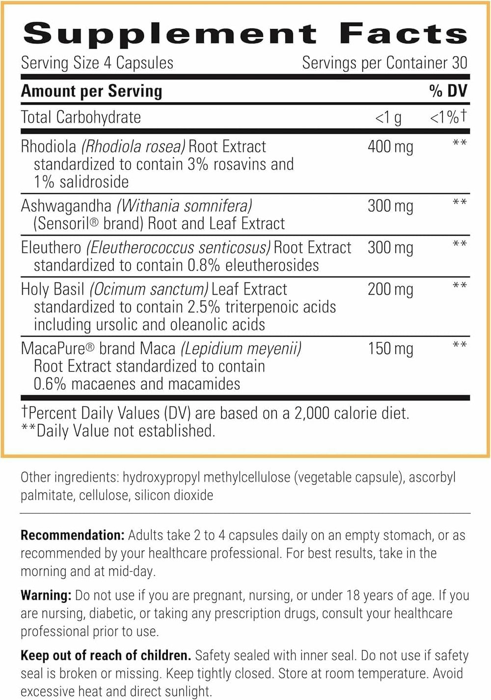 Integrative Therapeutics HPA Adapt capsules neatly lined, offering daily adaptogenic resilience.
