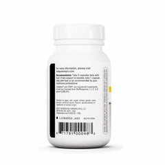 Integrative Therapeutics Indolplex label detail highlighting gluten-free and dairy-free formulation.