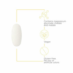 Back nutrition panel of Magnesium Glycinate Plus