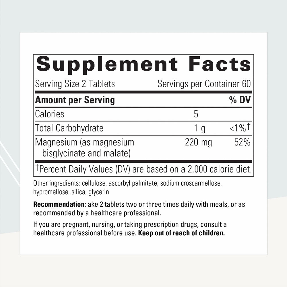 Front label of Magnesium Glycinate Plus product