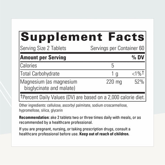 Front label of Magnesium Glycinate Plus product
