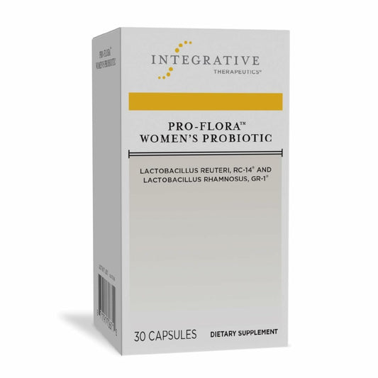 Bottle of Pro-Flora Women’s Probiotic with label