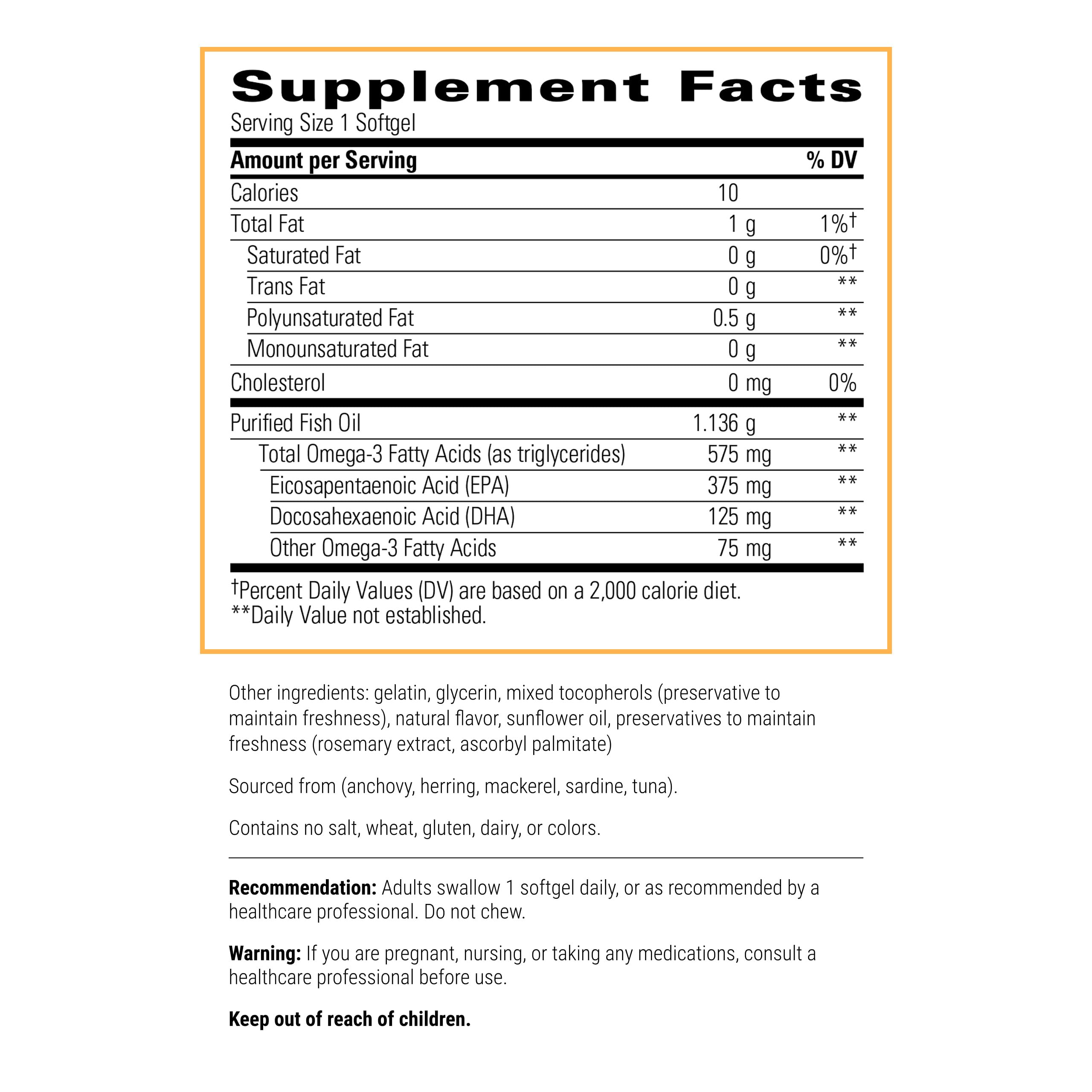 Burpless fish oil formula