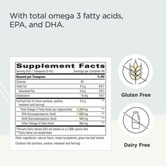 Lemon flavored Pure Omega Liquid packaging