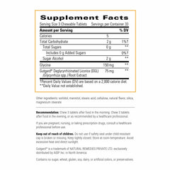 Fructose-free Rhizinate packaging and bottle with label