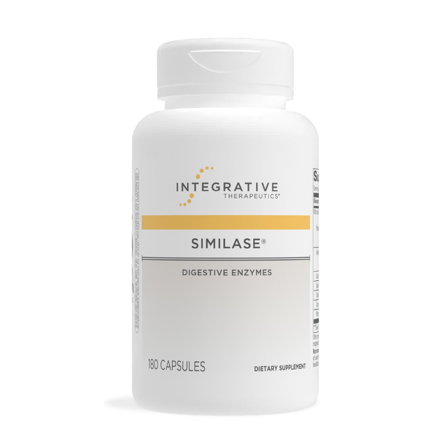 Integrative Therapeutics Similase bottle-front supports broad-range digestion and nutrient absorption.