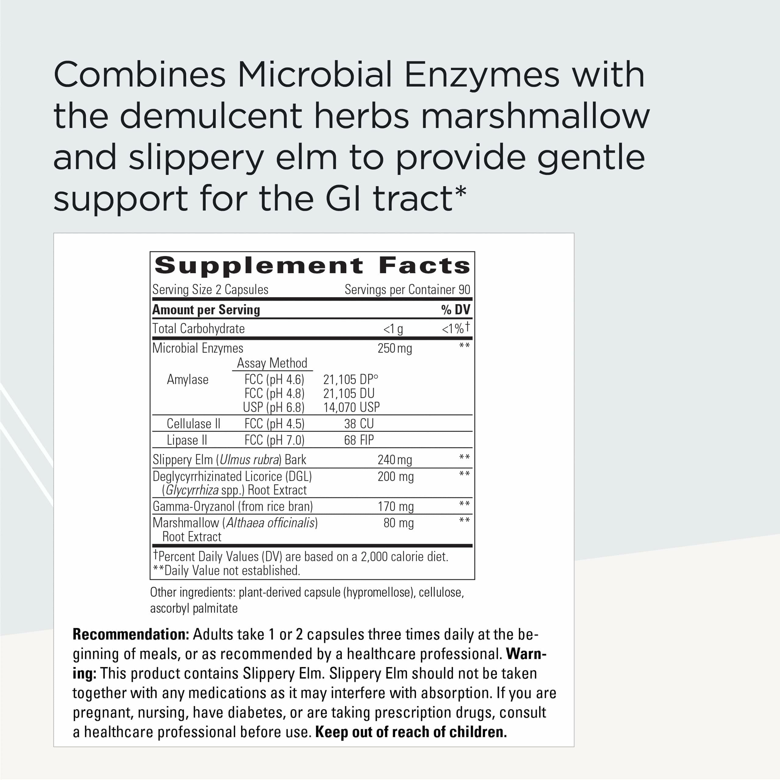 Similase Sensitive Stomach capsules shown, dairy-free and vegan