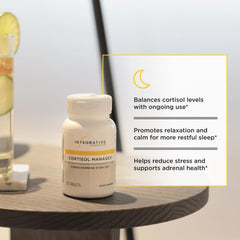 Integrative Therapeutics stress relief scene conveying calm during busy days.