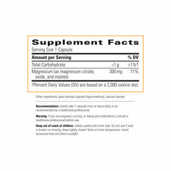 Close-up of Tri-Magnesium capsules emphasizing steady magnesium intake