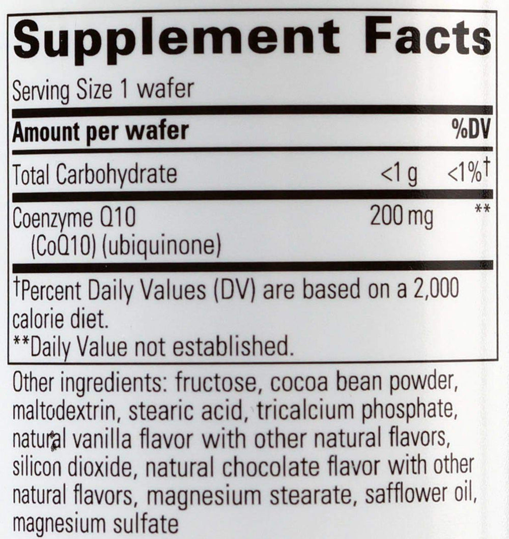 Nutrition label showing dairy-free, gluten-free and no artificial colors