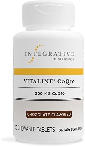 Bottle of Vitaline CoQ10 - 30 chocolate chewable tablets