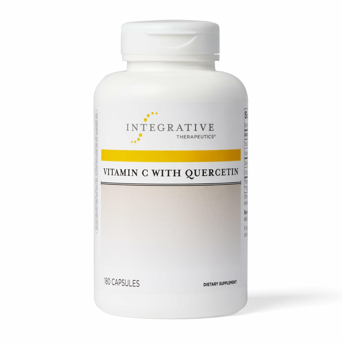 Bottle and label of Integrative Therapeutics Vitamin C with Quercetin