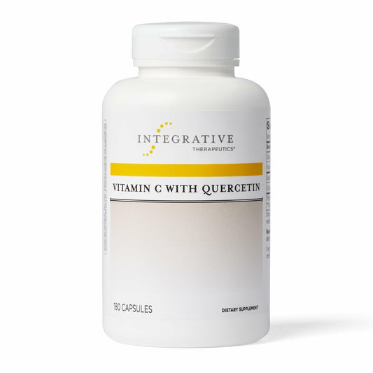 Bottle and label of Integrative Therapeutics Vitamin C with Quercetin