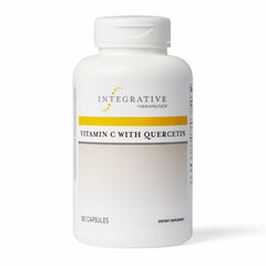 Integrative Therapeutics Vitamin C with Quercetin bottle front for immune support.
