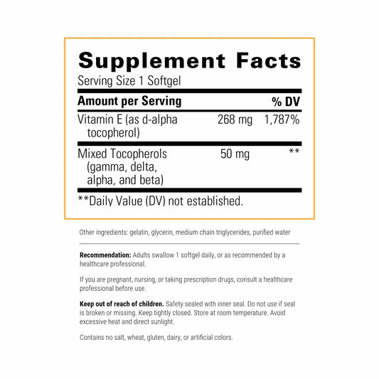 Close-up of tocopherols in the Vitamin E supplement (alpha, gamma, beta, delta)