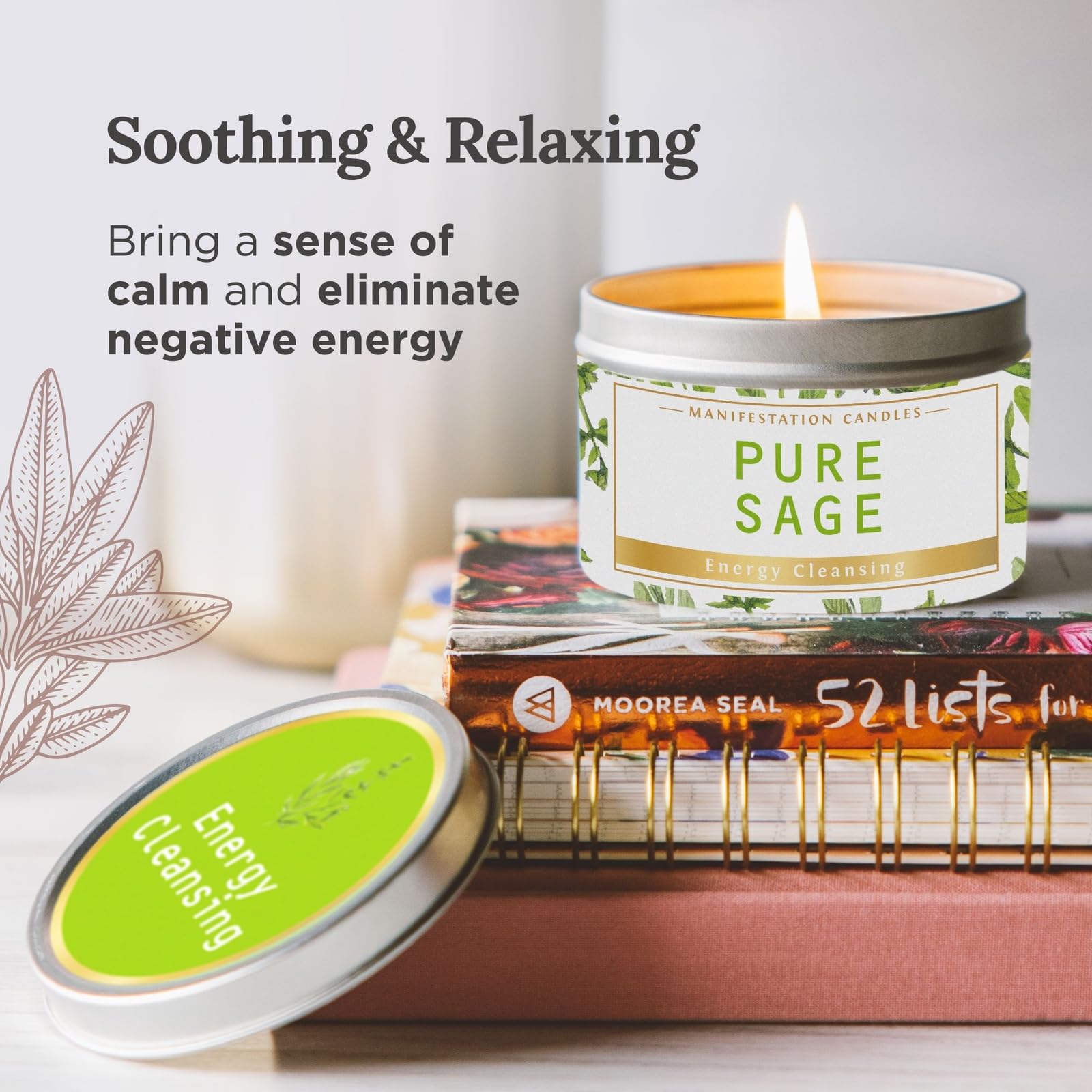 Intention setting candle for manifestation rituals