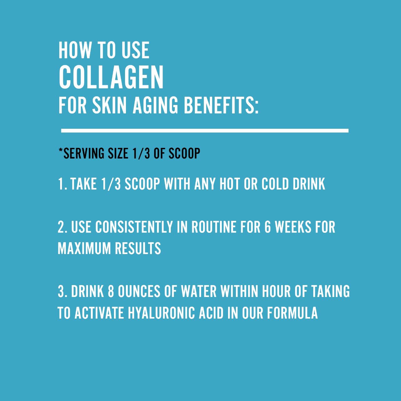 USA manufactured collagen powder in BPA-free container