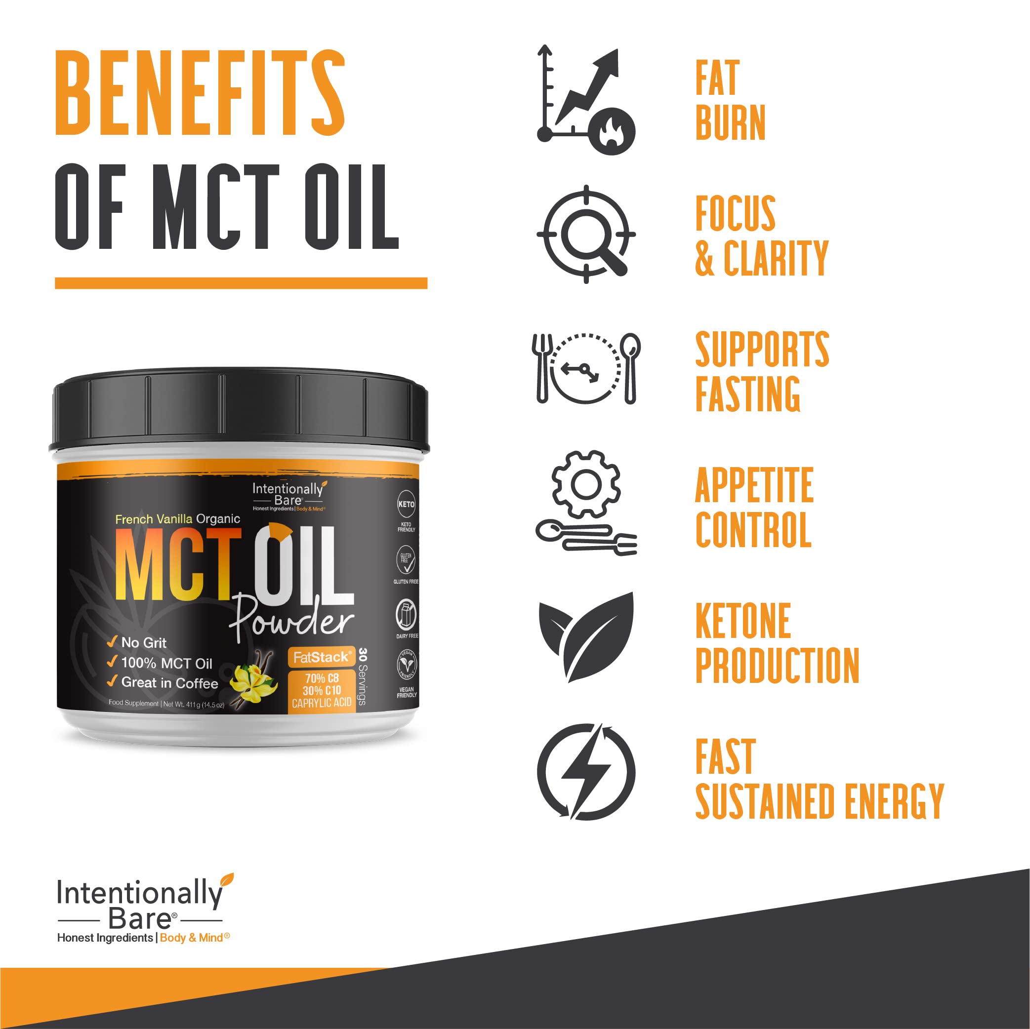 Intentionally Bare MCT Powder in coffee creamer for creaminess