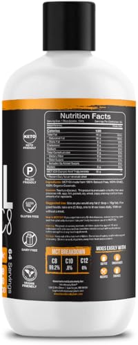 Close-up of Organic MCT C8 Oil label