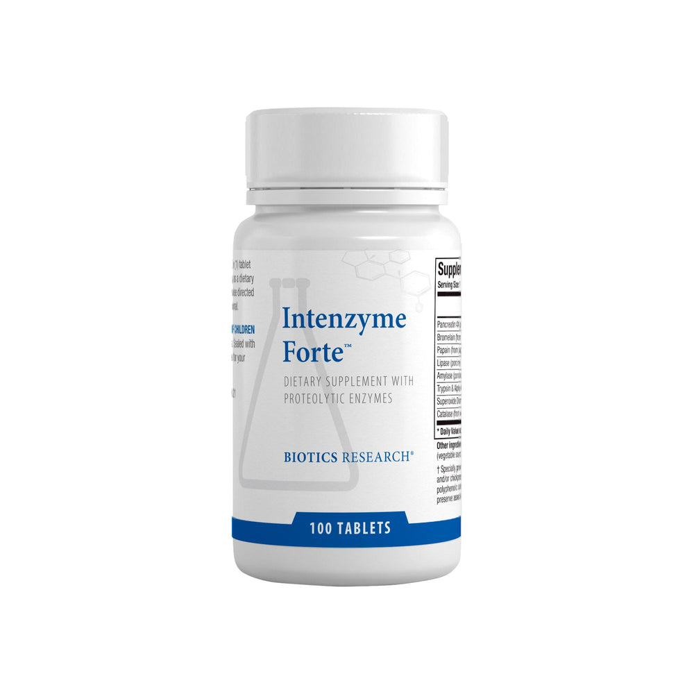 Front label of Intenzyme Forte bottle