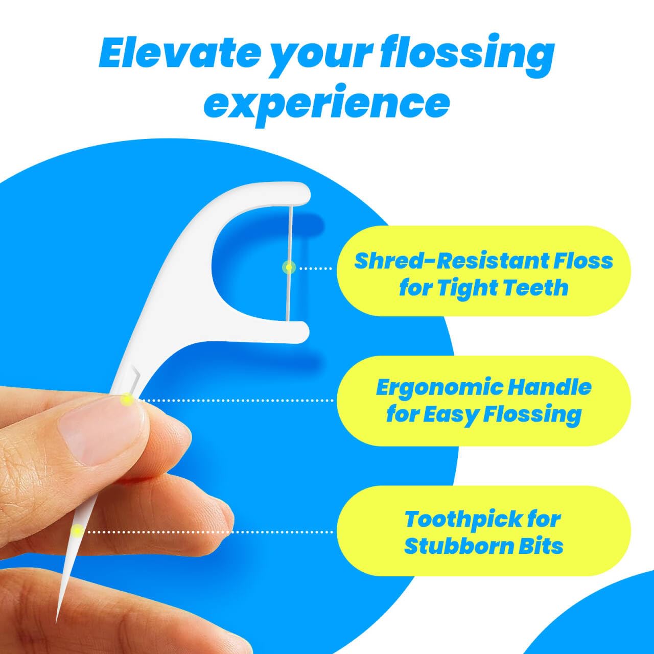 Interdental cleaning with floss picks