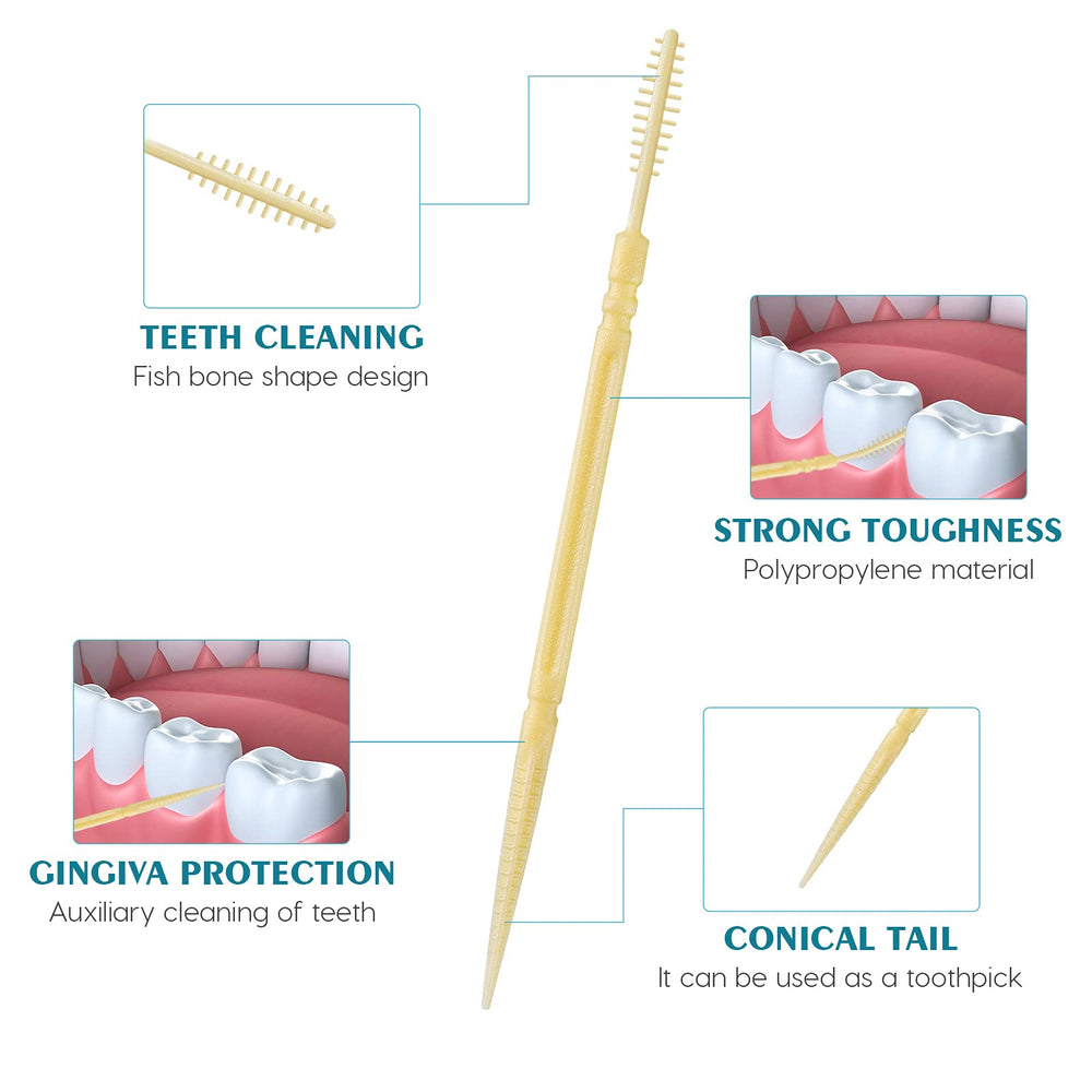 Random color interdental toothpicks in bottle packaging