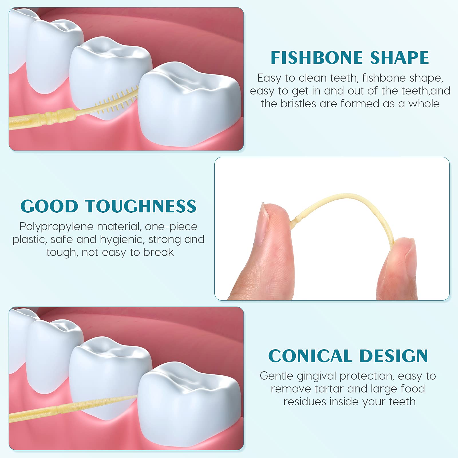 Food-grade PP disposable dental flossers
