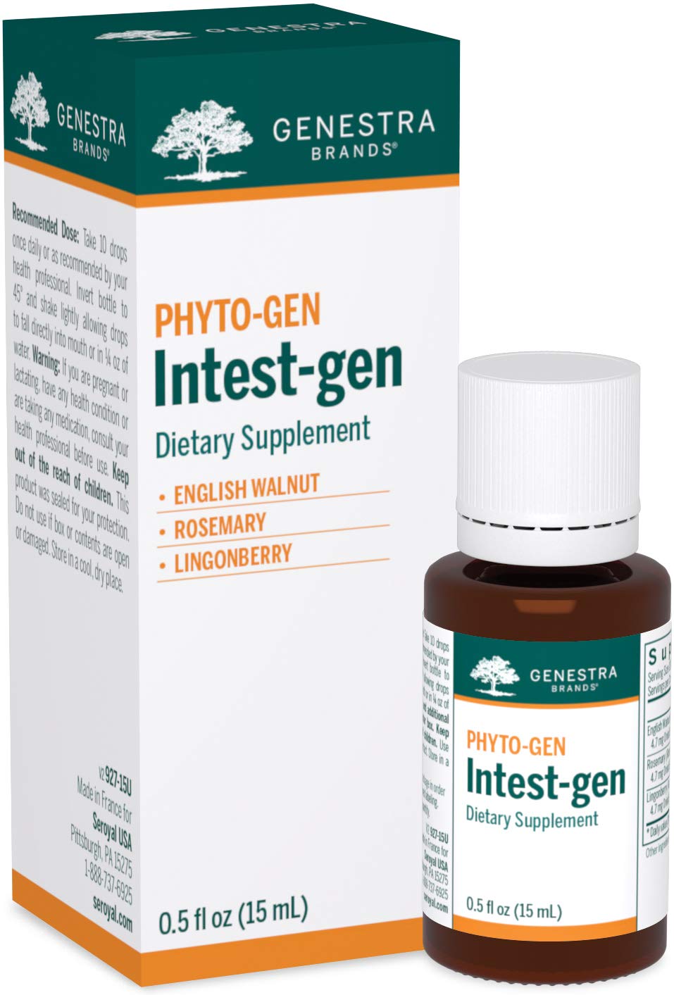 Genestra Intest-gen bottle label on front