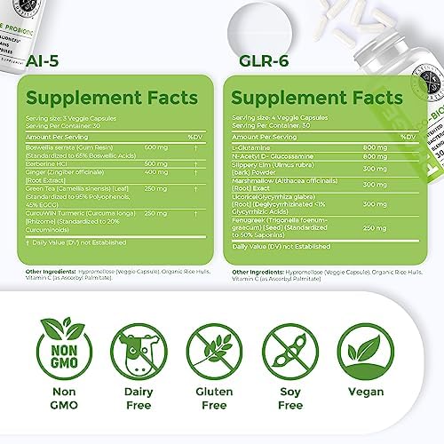 AI-5 Curcumin Turmeric digestive health supplement label close-up