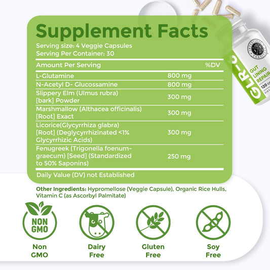 Intestinal Fortitude GLR-6 bottle and packaging for gut health