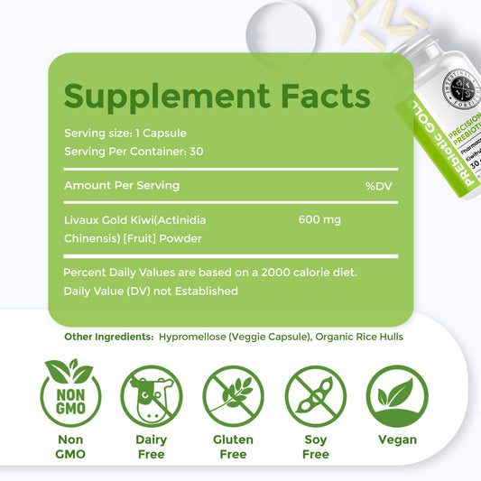 Livaux kiwifruit-derived prebiotic powder for gut microbiome