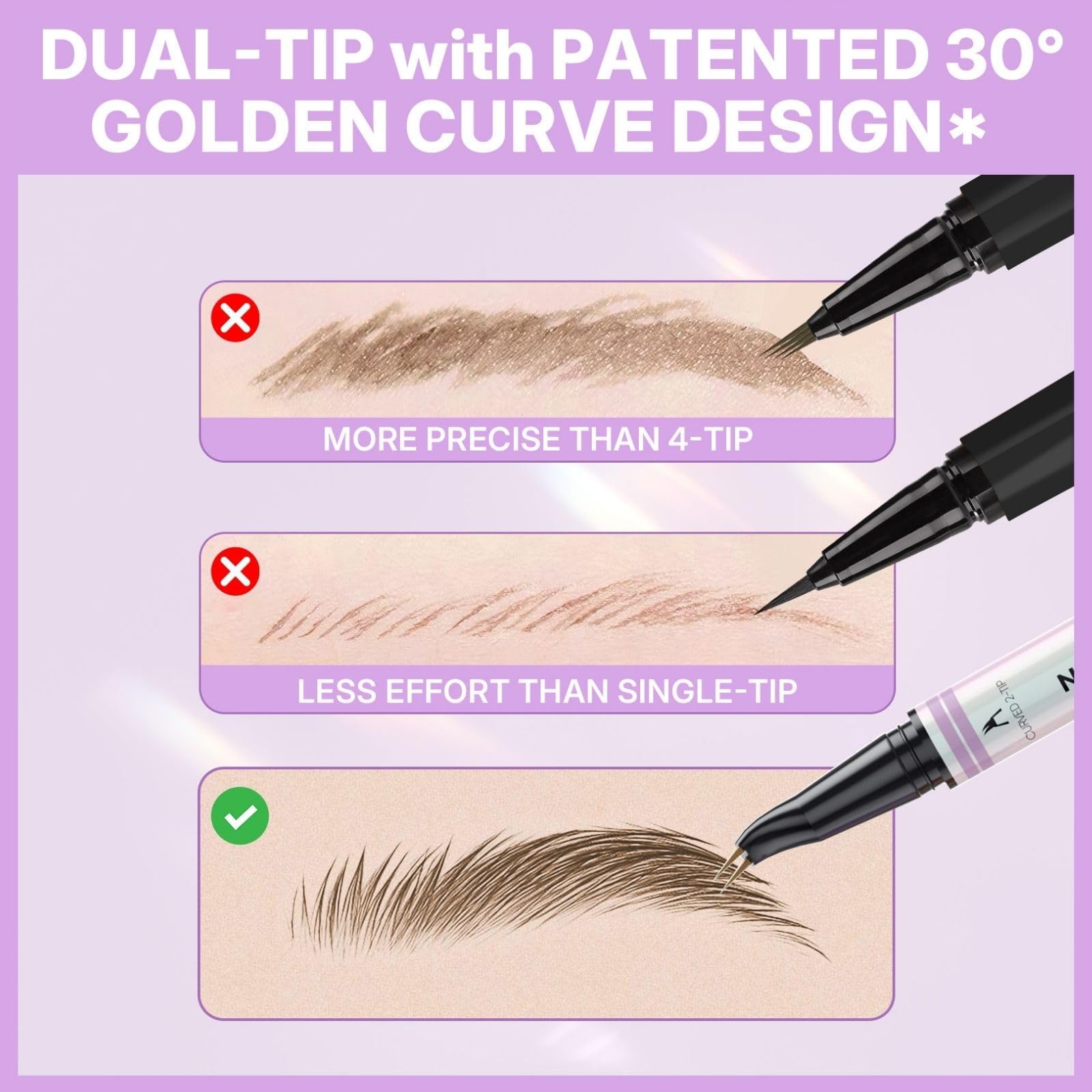 intoo you eyebrow pencils waterproof-smudge-resistant formula preserves shape.