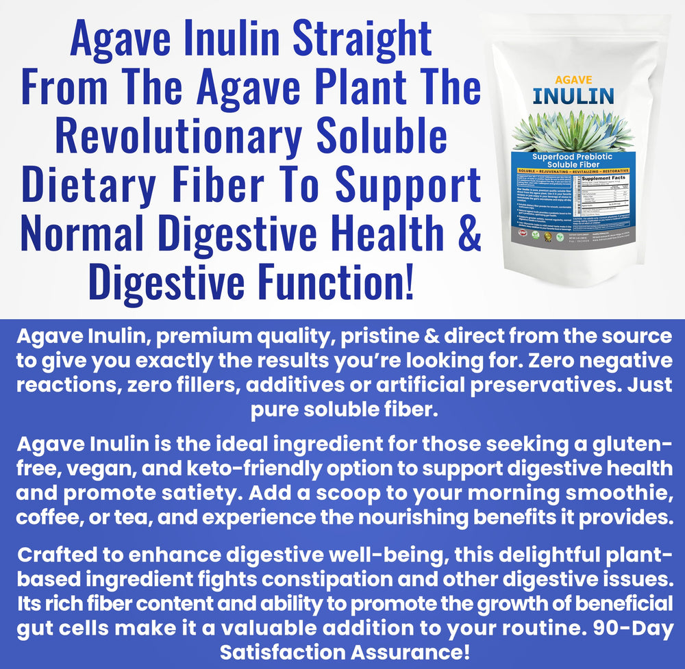 Iconic benefits highlighting digestive health from inulin powder