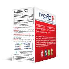 Serving size and dosage information on InvigoFlex D packaging