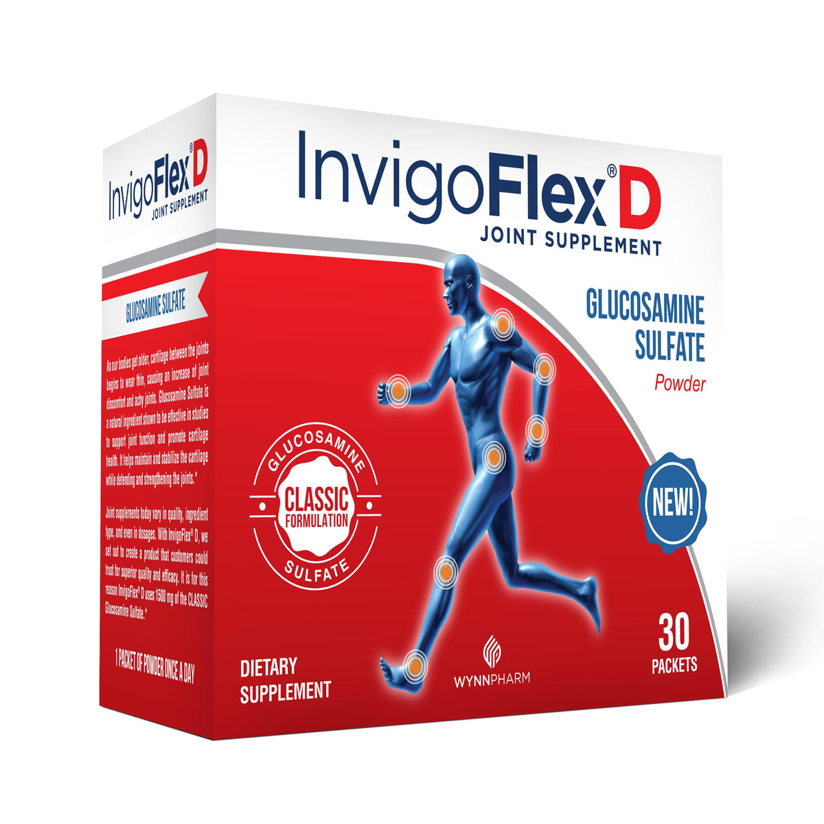INVIGOFLEX D packaging with 30 packets