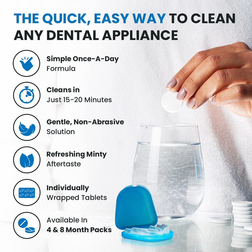 Invisalign-compatible cleaning tablets for orthodontic devices