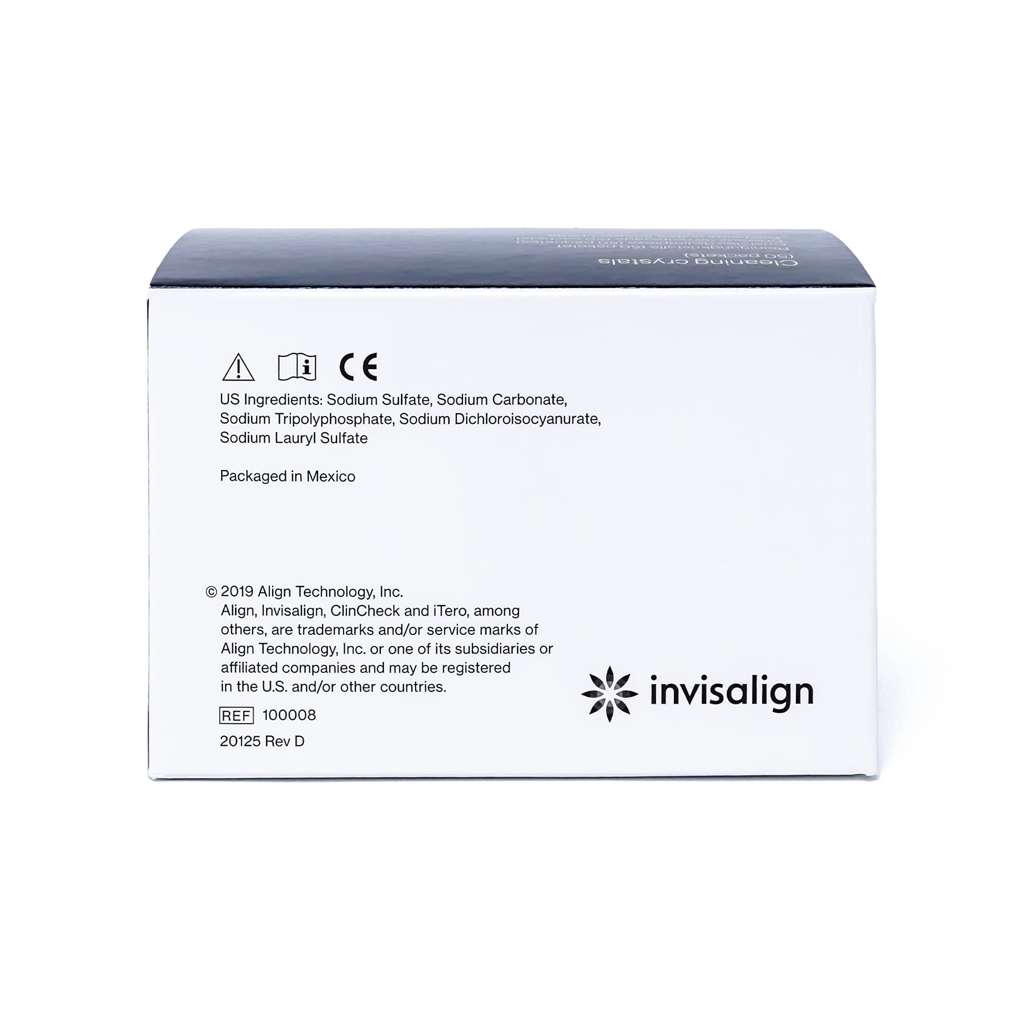 Sachets of Invisalign cleaning crystals with packaging