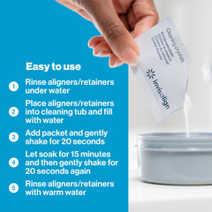 50-pack of Invisalign cleaning crystals ready for use