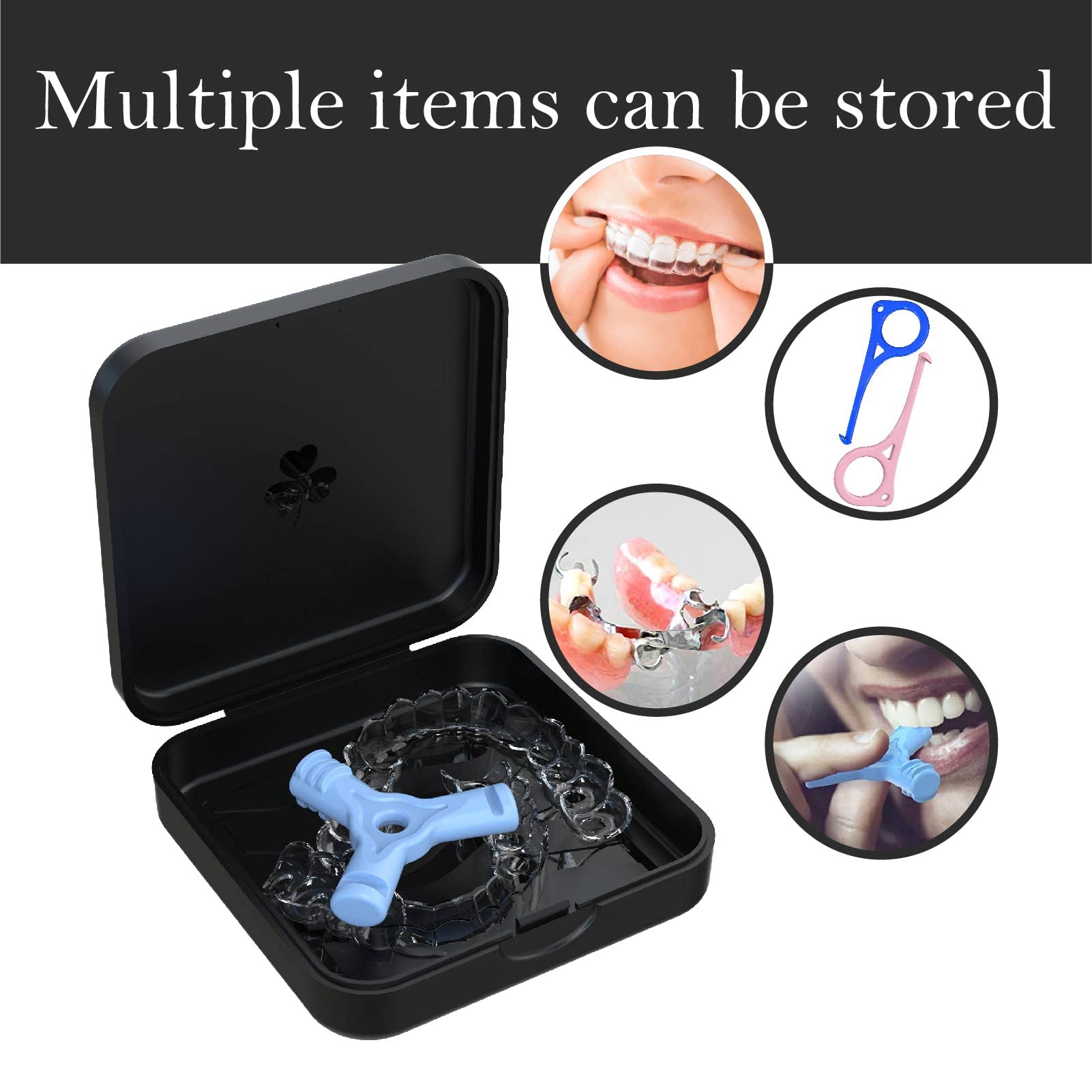 Braces box compatible with Invisalign in black